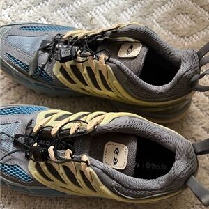 Salomon Gray and Blue Trail Running Shoes